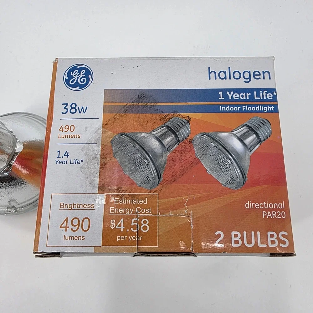 GE 38W Halogen PAR20 Indoor Floodlight Bulb 490 Lumens 2850K 40724 ONE BULB ONLY - Picture 3 of 8